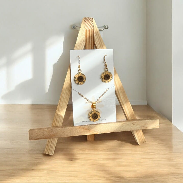 Sunflower Earring and Necklace Set