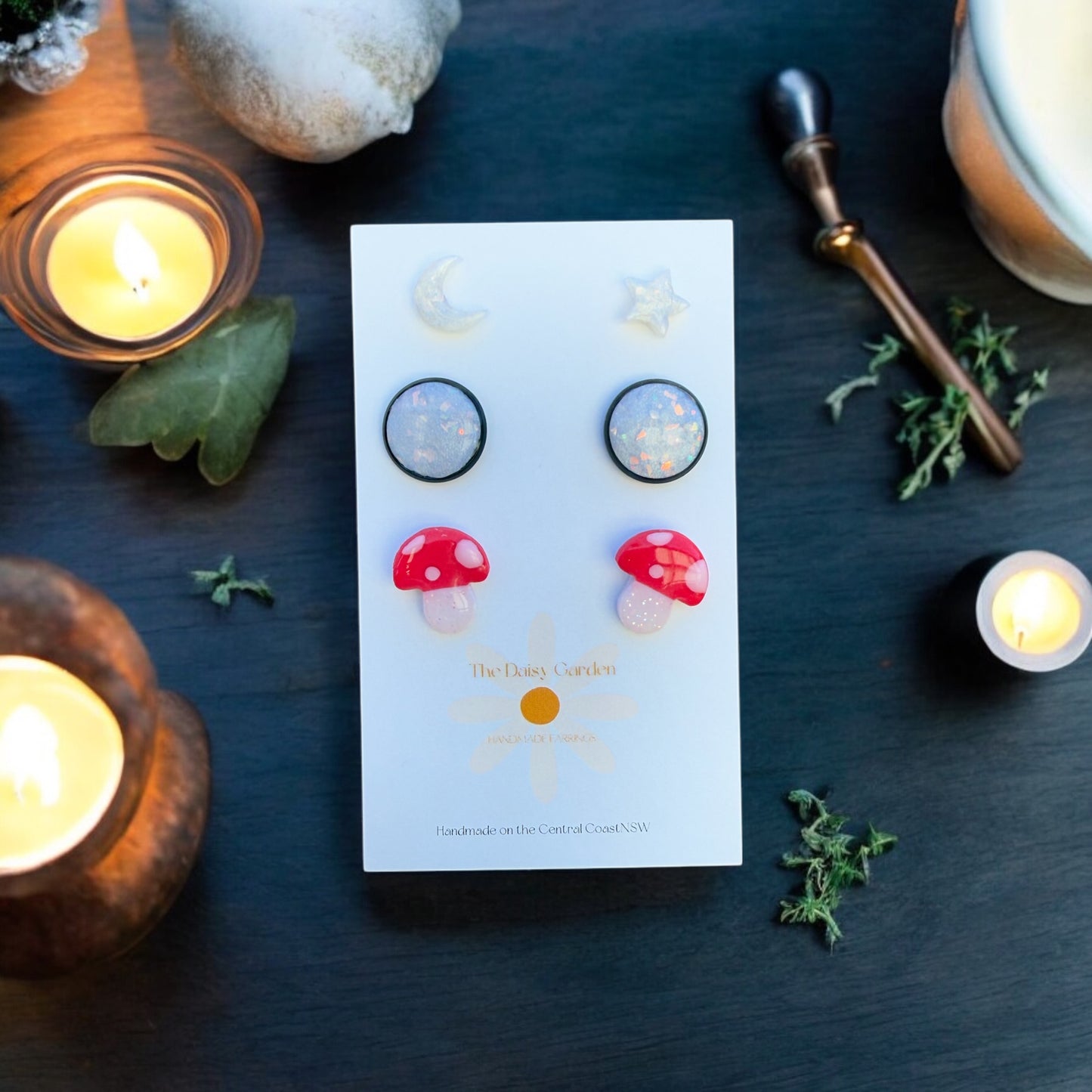 Witchy Moon Girl Stud Pack