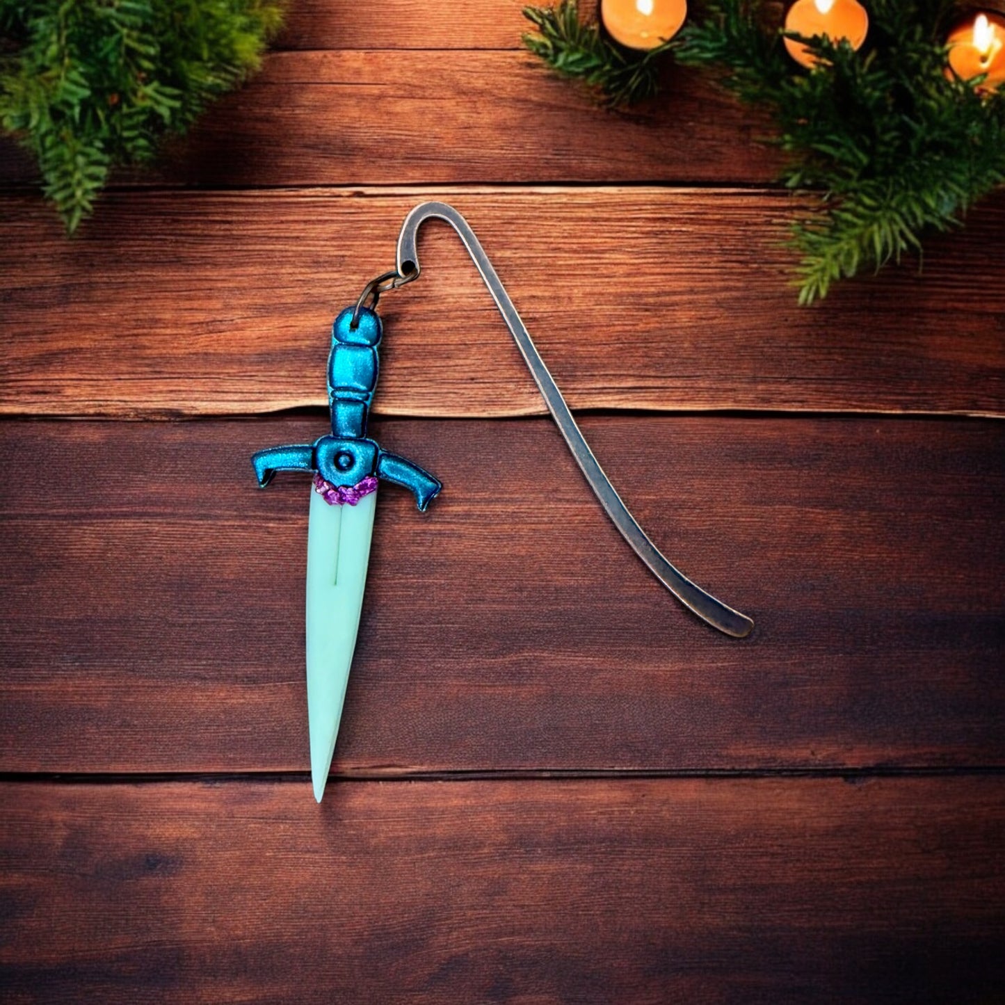 Dagger Bookmark with Glow-in-the-Dark Blade