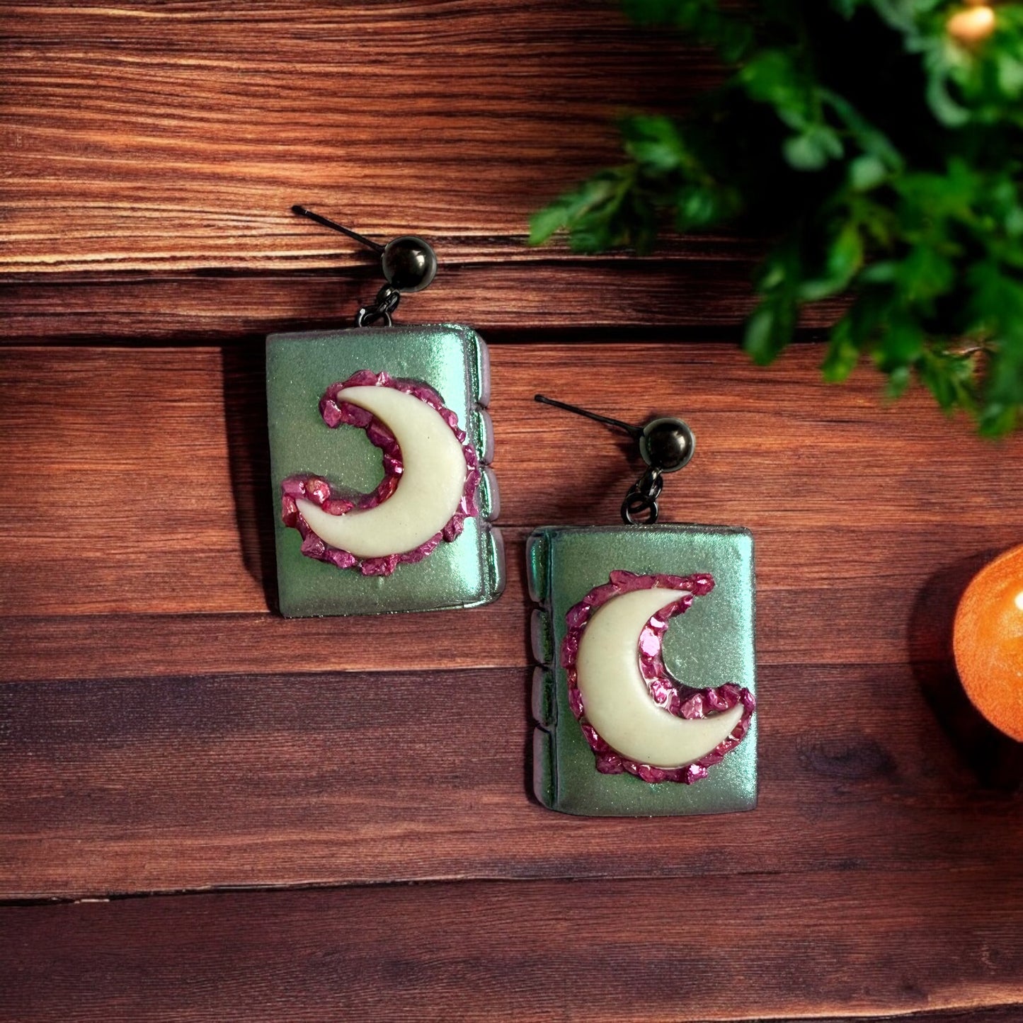 Make it Glow Tiny Spell Book Earrings