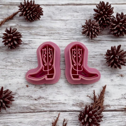 Cowboy Boots Mirrored Clay Cutter Set