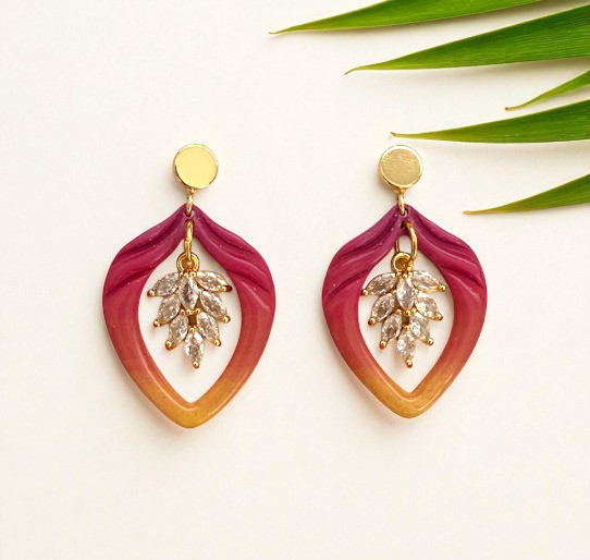 Sunset Ombre Statement Earrings